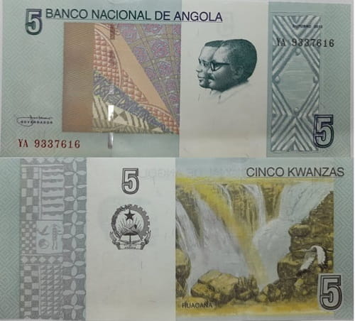 Angola banknot 5 Kwanzas 2012 r. UNC