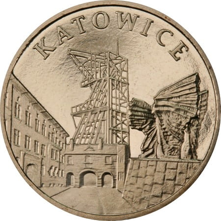 Moneta 2 zł Katowice 2010
