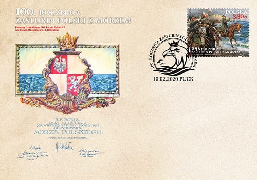 Koperta FDC 100. rocznica zaślubin Polski z morzem 2020 5035