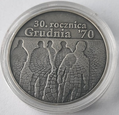 Moneta 10 zł 30 rocznica grudnia 70 2000