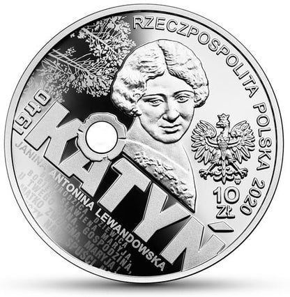 Moneta 10 zł Katyń - Palmiry 2020 r.
