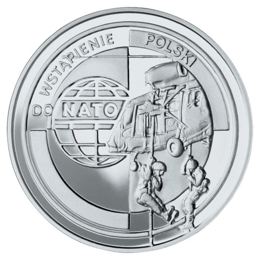 Moneta 10 zł Wejście Polski do NATO 1999 r.