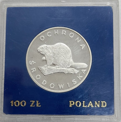 Moneta 100 zł Bóbr 1978