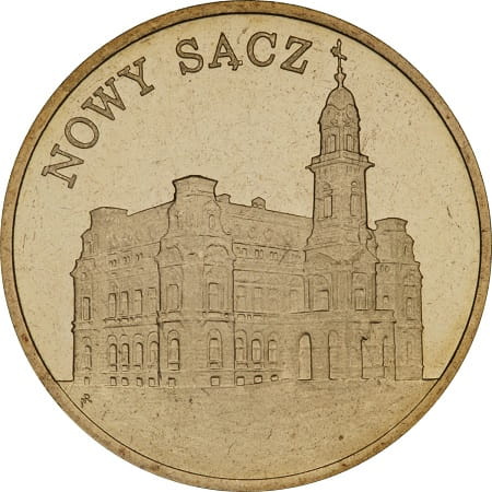 Moneta 2 zł Nowy Sącz 2006