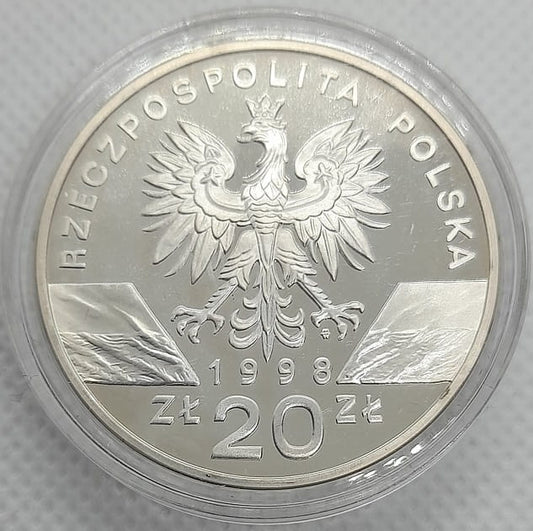 Moneta 20 zł Ropucha paskówka 1998