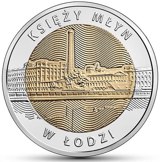 Moneta 5 zł Księży Młyn  w Łodzi 2016