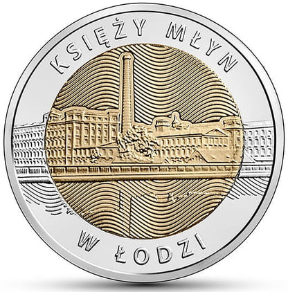 Moneta 5 zł Księży Młyn  w Łodzi 2016