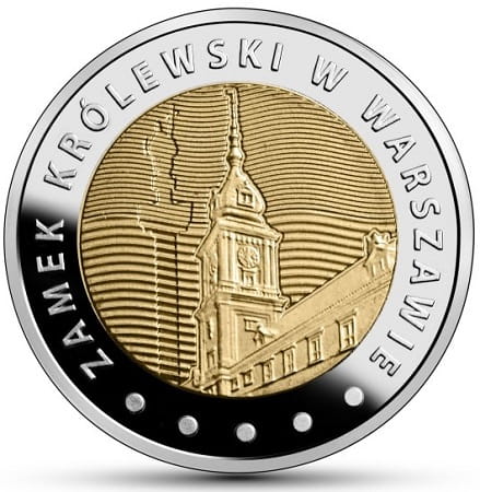 Moneta 5 zł Zamek Królewski w Warszawie 2014