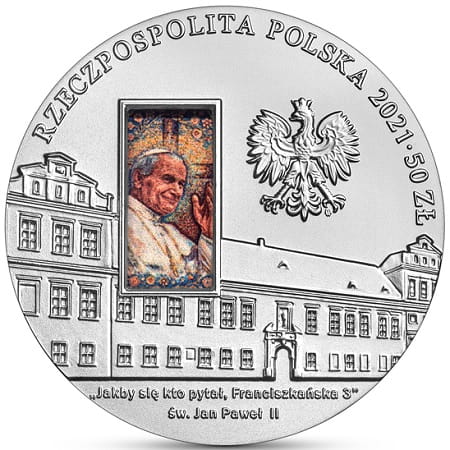 Moneta 50 zł Pałac biskupi w Krakowie 2021 r.