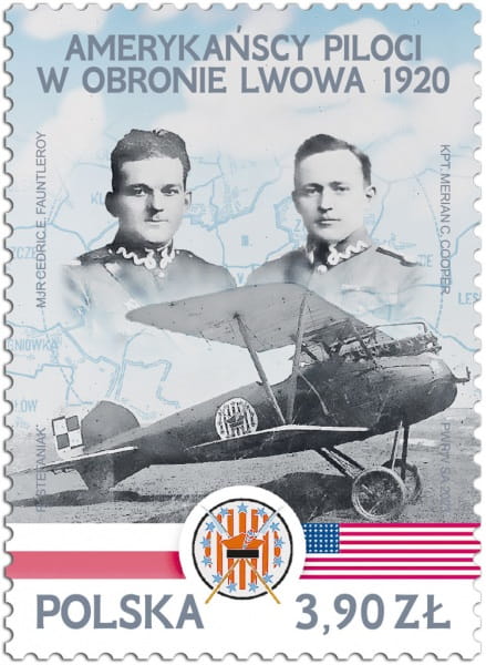 Koperta FDC Amerykańscy piloci w obronie Lwowa FDC 2023 5337